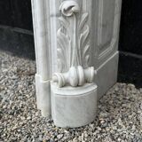 Remarkable Louis XV Style Fireplace In White Carrara Marble Circa 1880