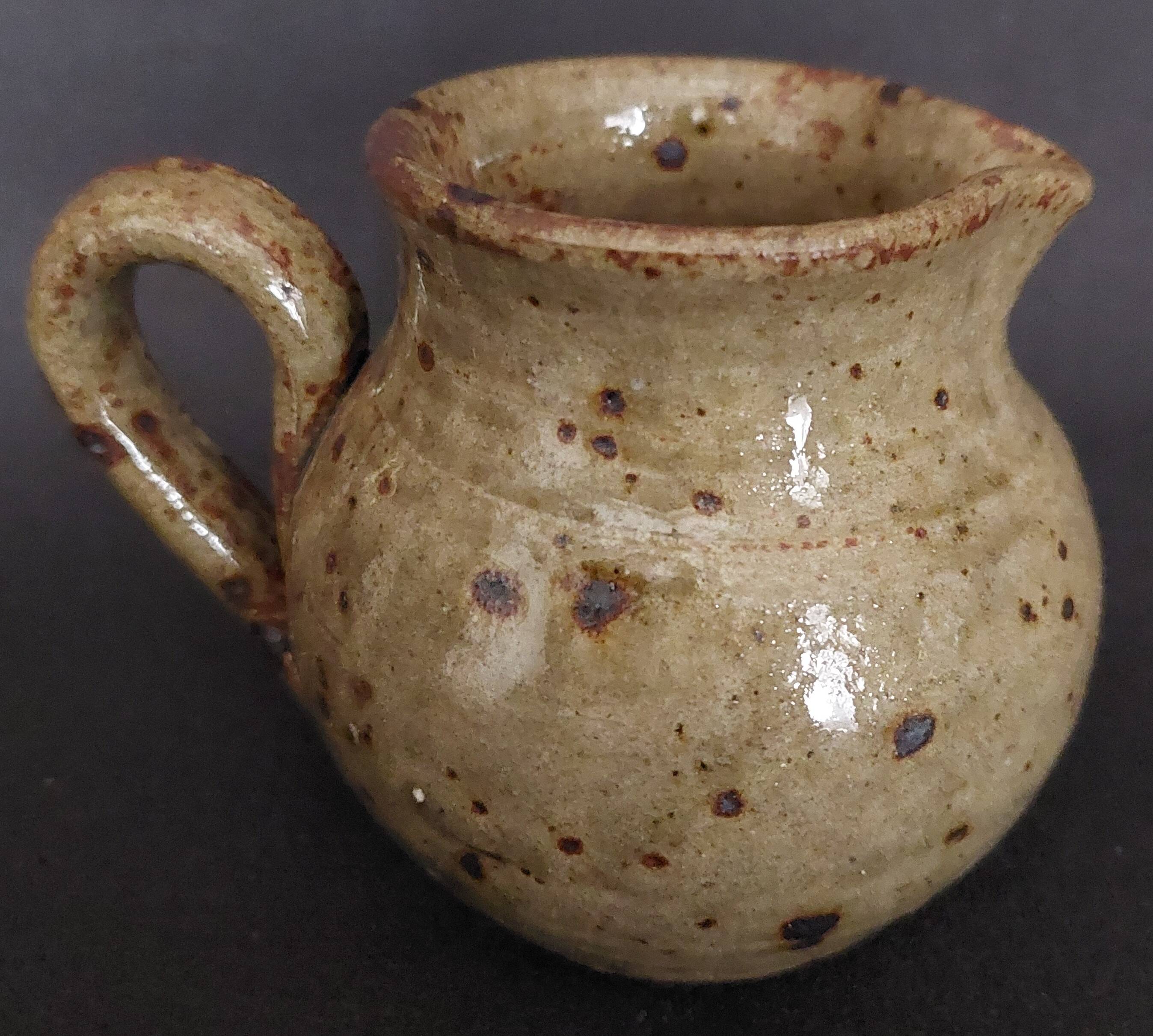 20th century pyrite stoneware cream jug