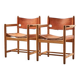 Borge Mogensen Pair of Model 3238 Spanish Dining Chairs for Fredericia 1964