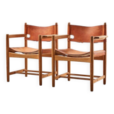 Borge Mogensen Pair of Model 3238 Spanish Dining Chairs for Fredericia 1964