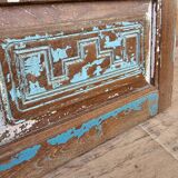 Burmese teak window mirror