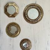 4 miroirs en laiton