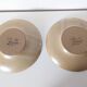 pair of village stoneware dessert plates