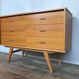 Chest of drawers 6 drawers vintage compass 1950 feet