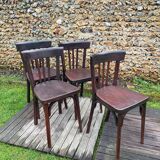 4 vintage Baumann bistro chairs 1960