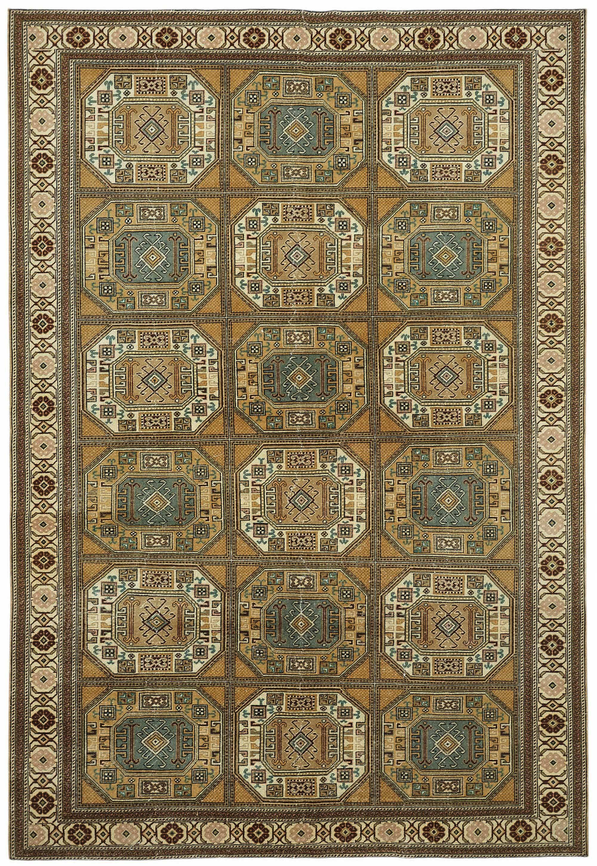 Turkish Wool Vintage Kayseri Rug 197 cm x 290 cm