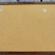 Old wooden tray with sandblasted mirror
