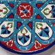 Plat émaillé à motifs géométriques