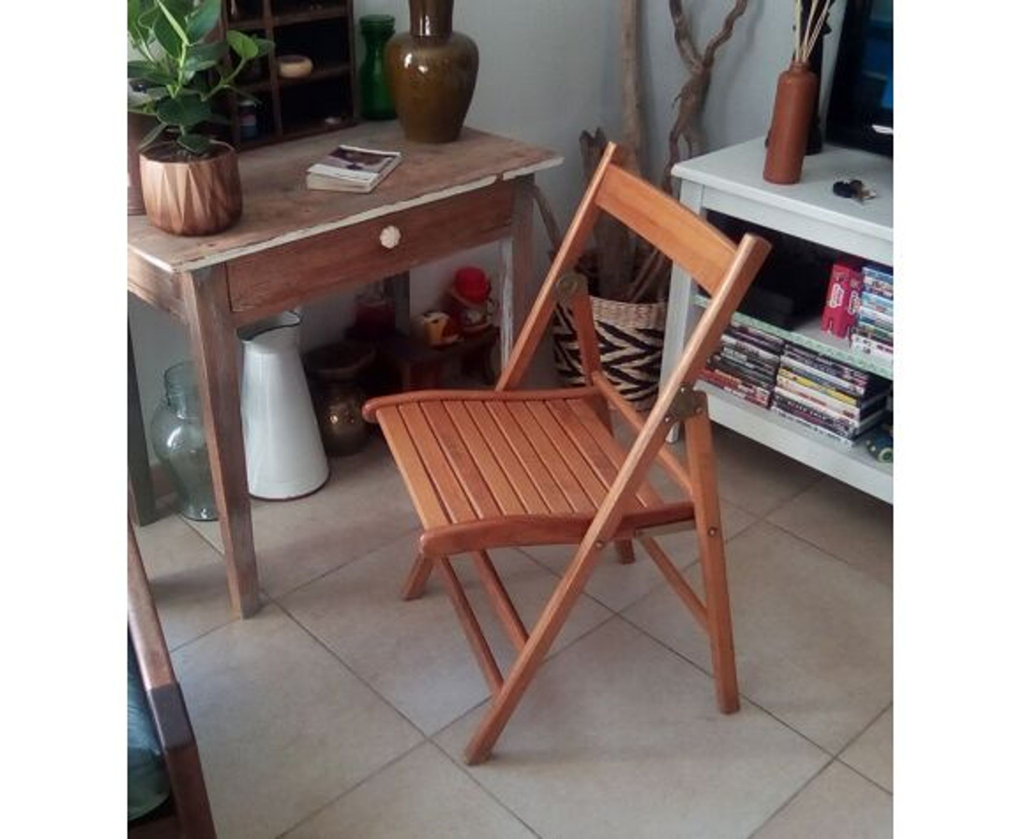 Vintage wooden folding chair