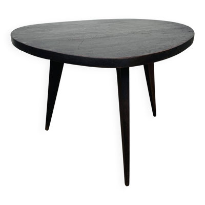 Sellette porte plante tripode pieds compas, bois, années 50