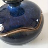 Midnight blue glazed stoneware box – workshop piece, signed