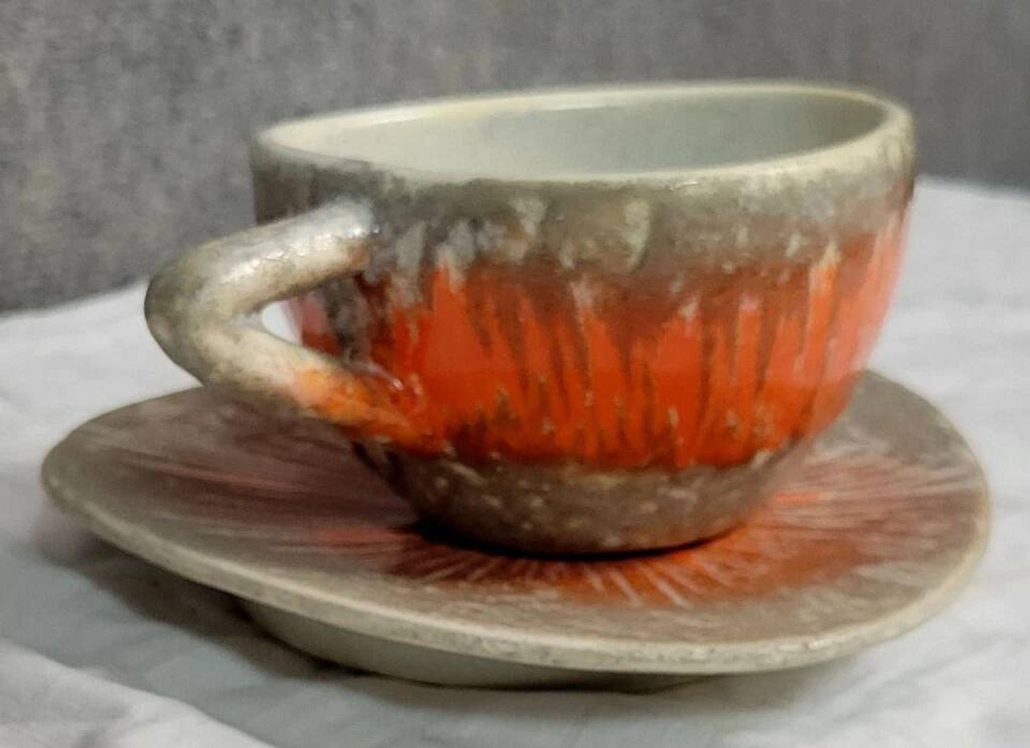 1930s ceramic cup and saucer