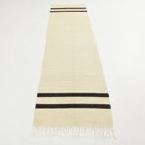 Handmade hemp runner rug 283x77 cm