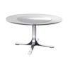Smoky glass liftable round table