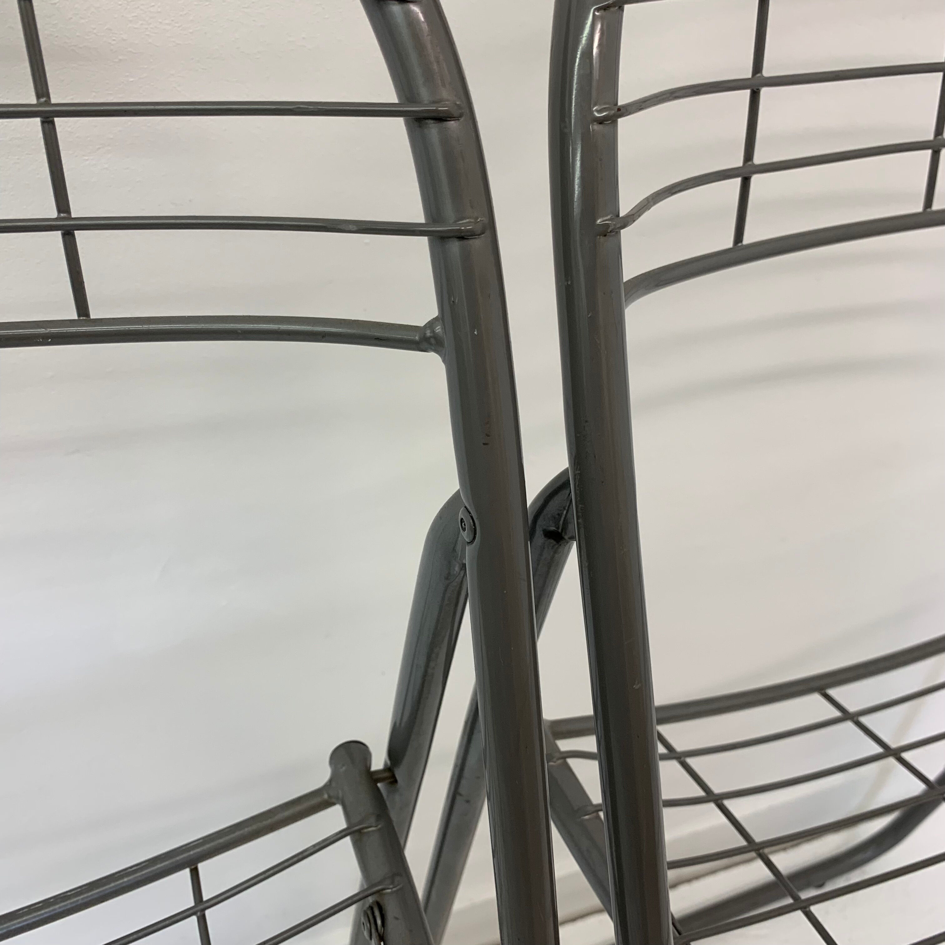 Ensemble de 2 chaises métalliques post-modernes par Niels Gammelgaard pour Ikea, années 1980