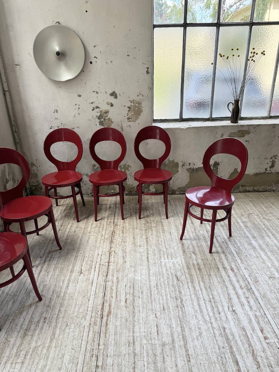 Set of 6 Baumann bistro chairs, Mouette model