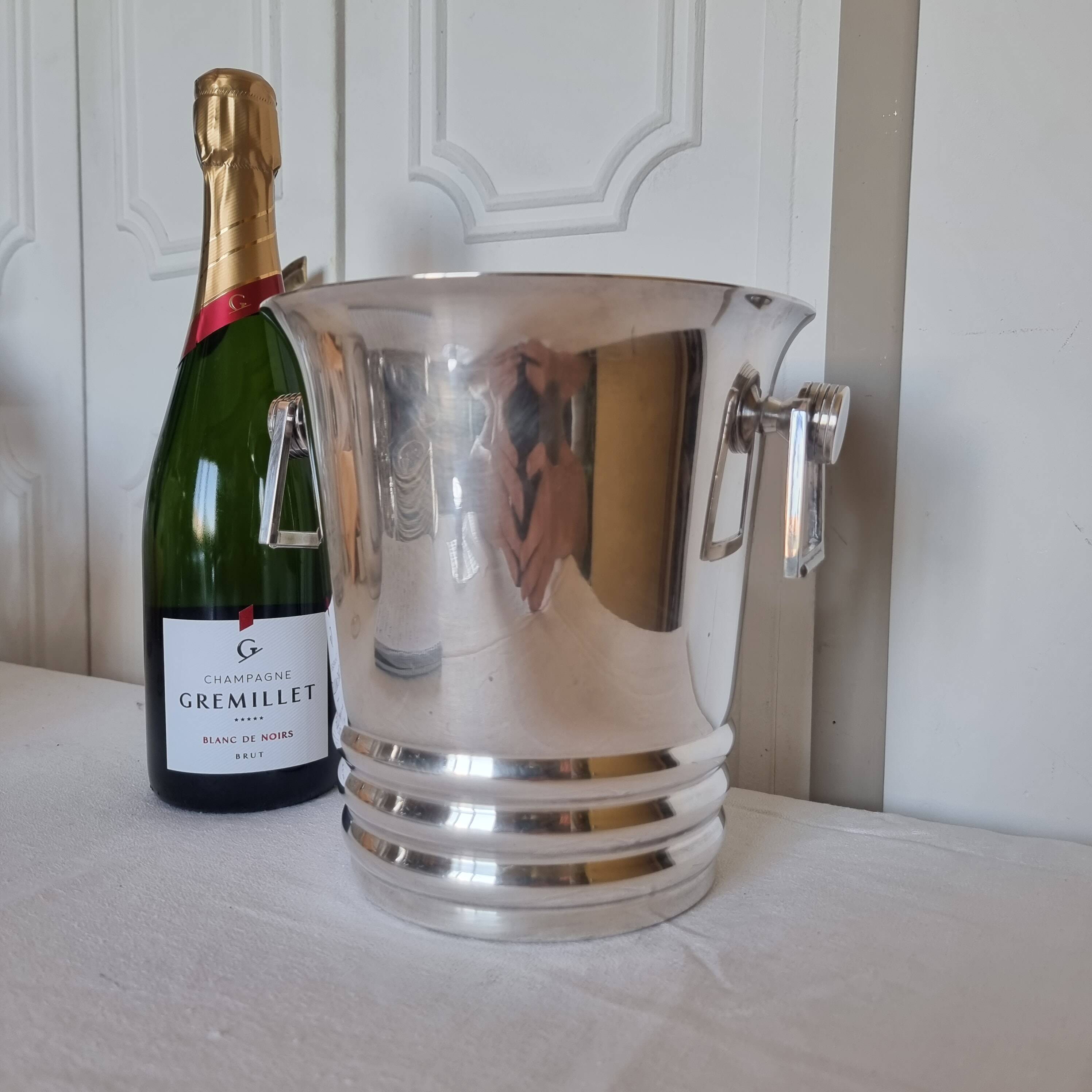 Art Deco silver-plated champagne bucket from Argit Paris, 19th century