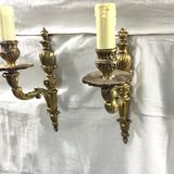 Paire d'applique en bronze 1 lumière