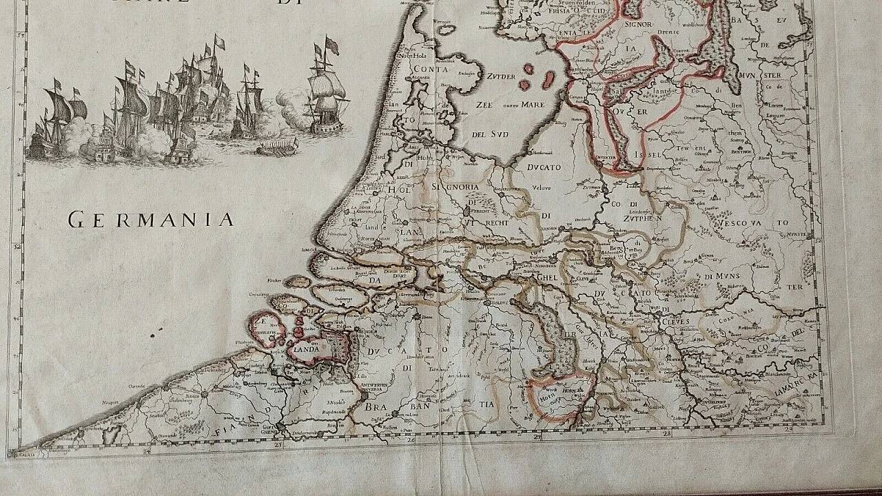 Map of the provinces of the Netherlands by G. G. De Rossi and G. Cantelli, 1672