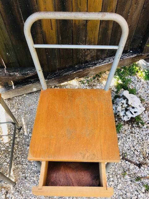 Diane chairs with drawer, 1950s school boarding house.