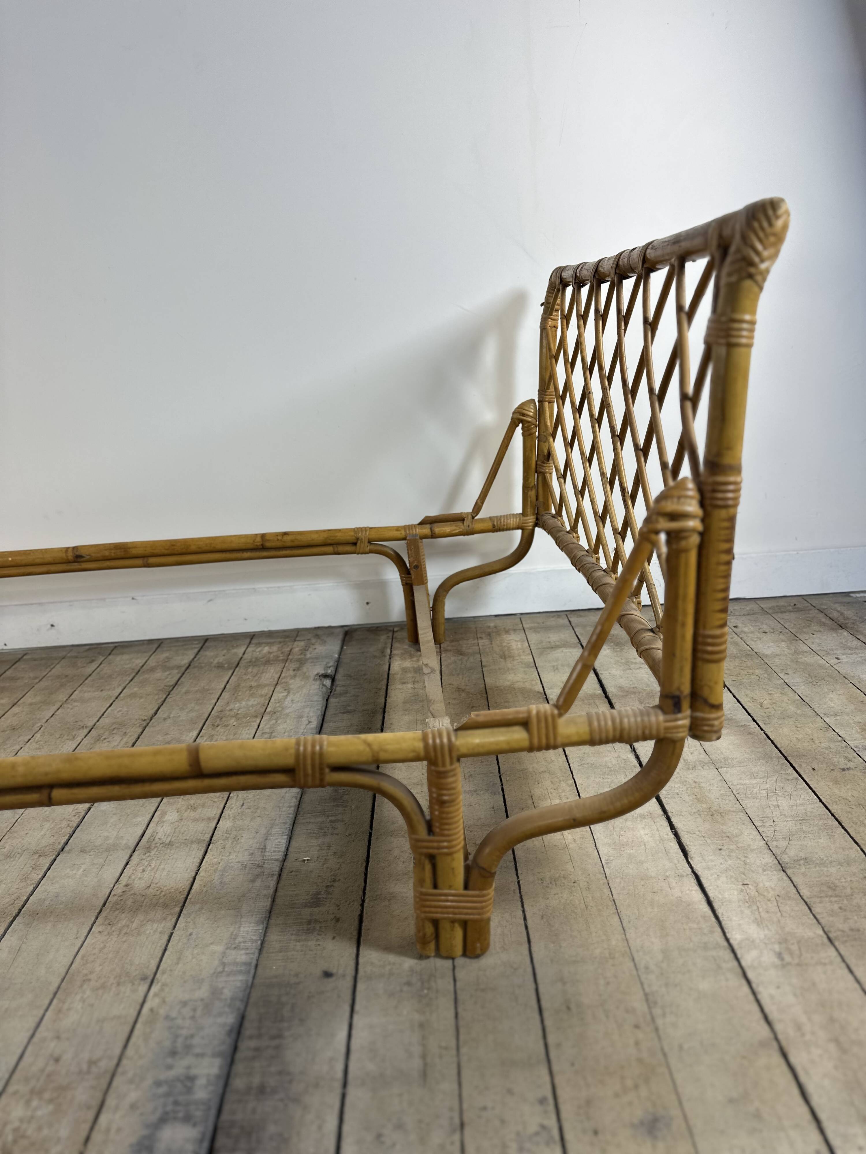 Lit en rotin et bambou, 1960