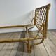 Vintage rattan and bamboo bed 1960s