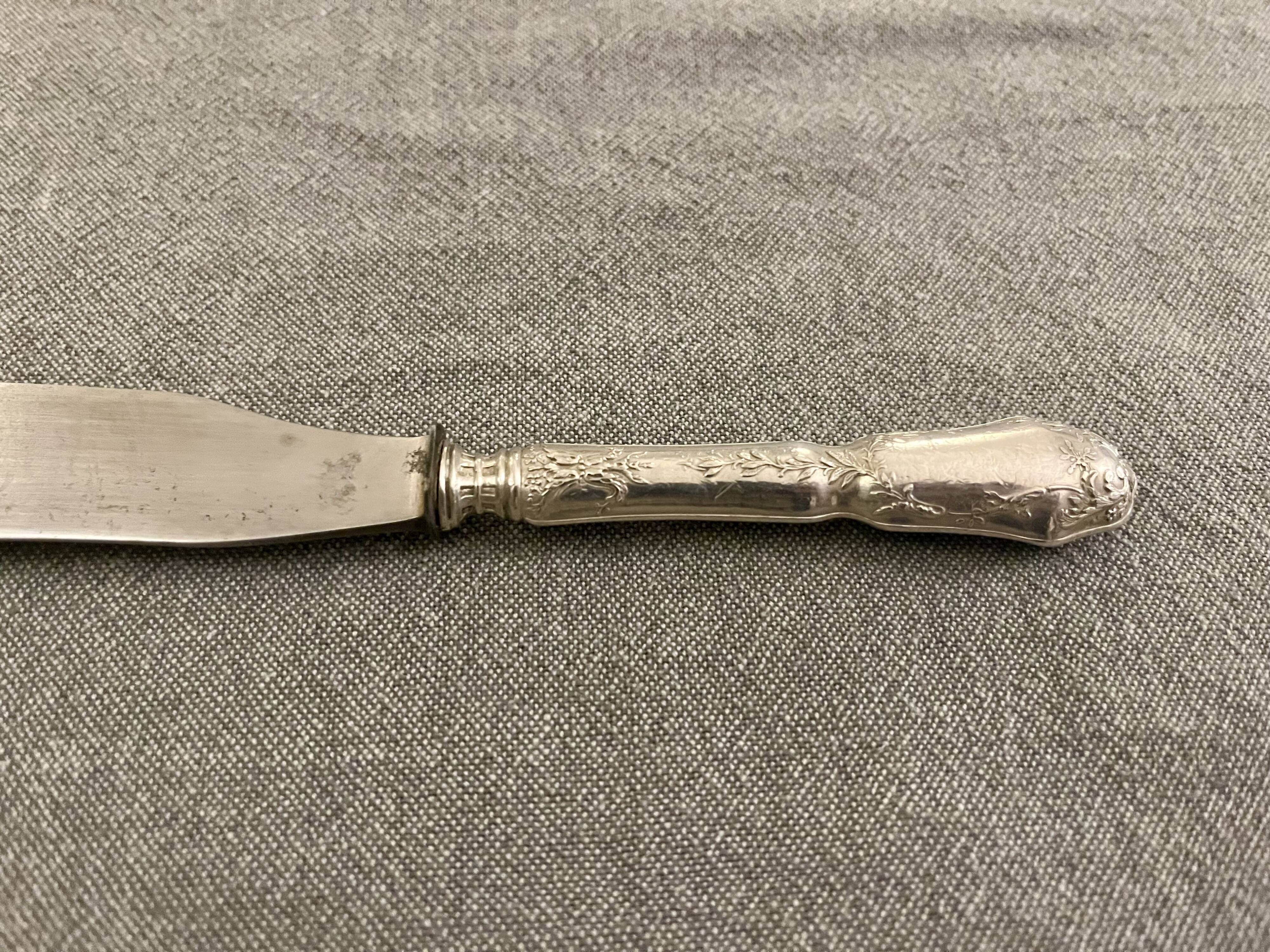 Sterling silver cheese knife