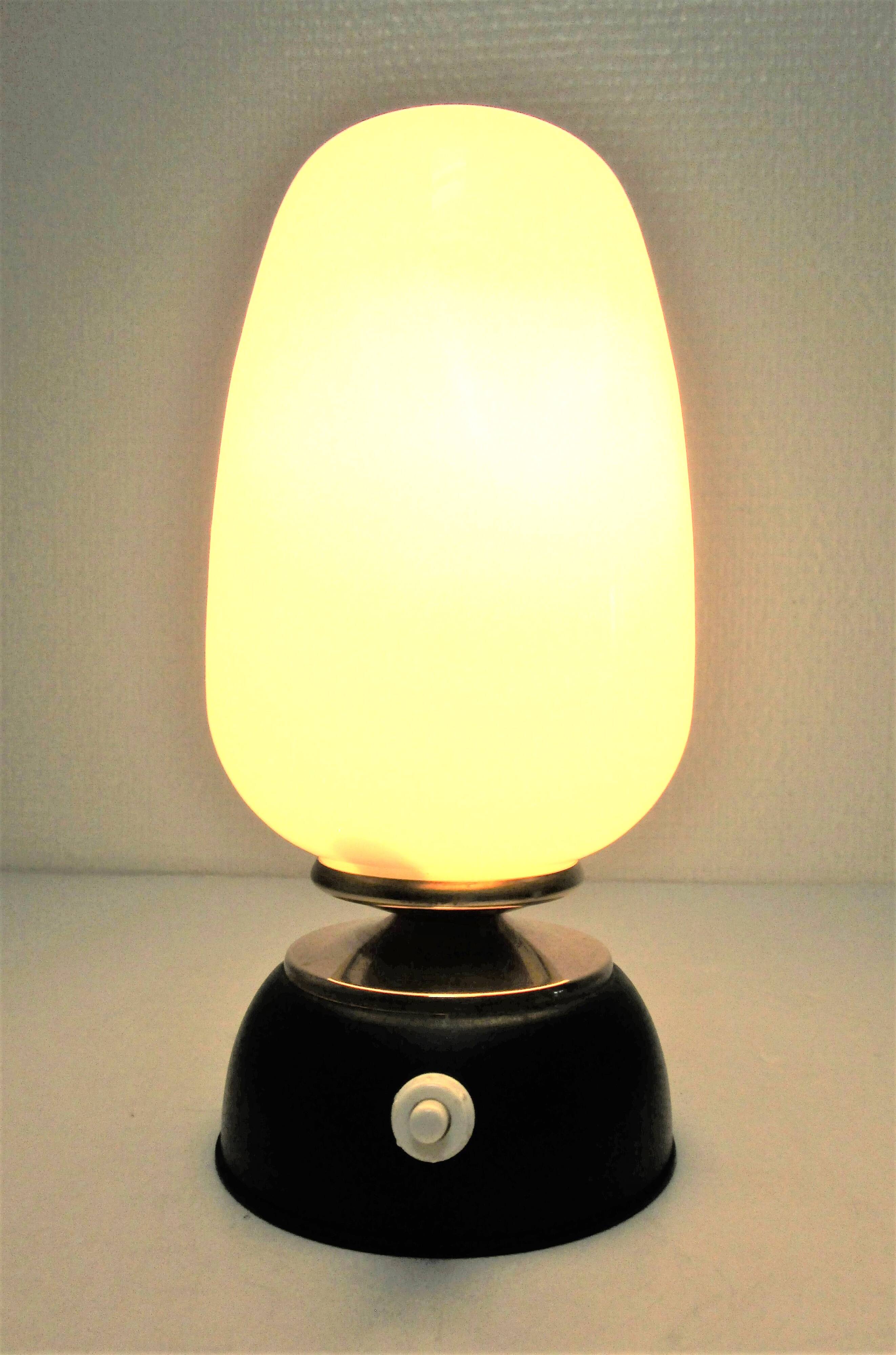 60s design opaline night light lamp