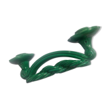 Green ceramic Vallauris candelstick