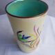 Vase vintage ceramique Monaco décor poissons