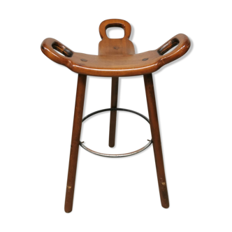 Midcentury design Brutalist Spanish barstool