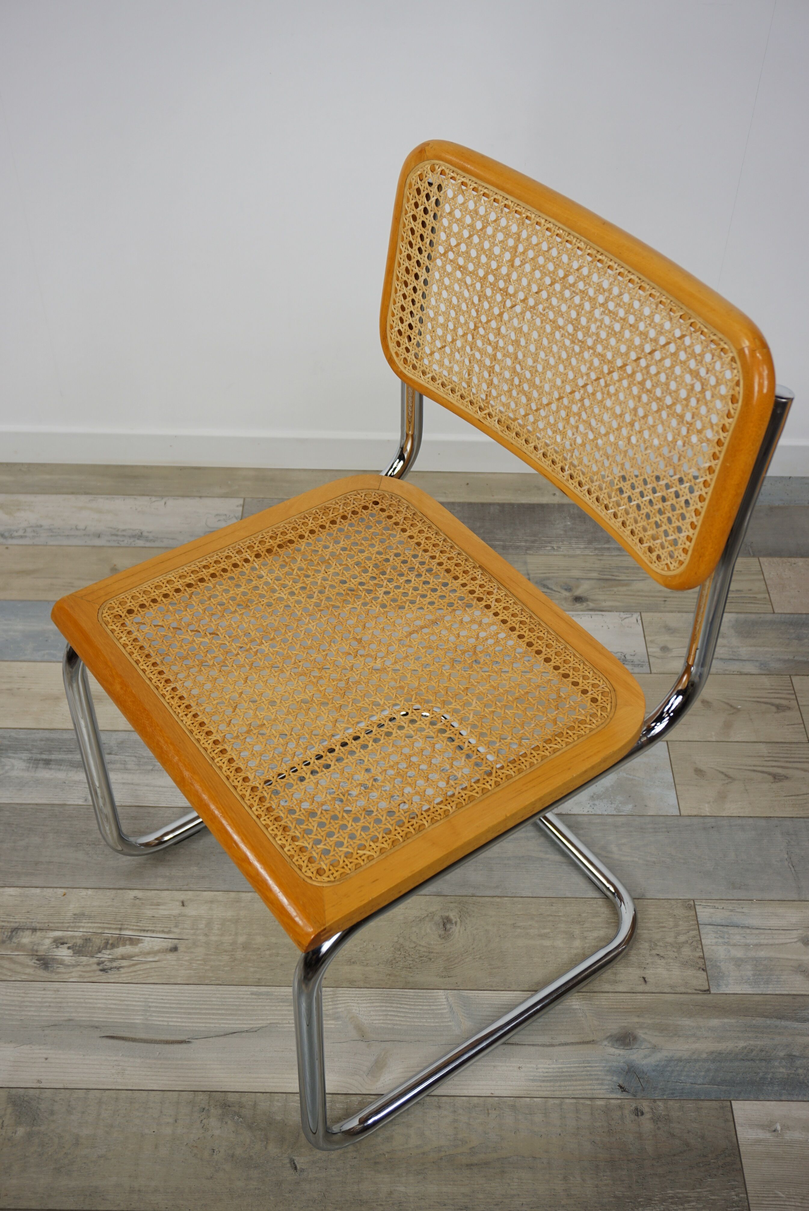 Following 4 B32 Marcel Breuer Cesca chairs