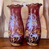 Vases verre émaillé