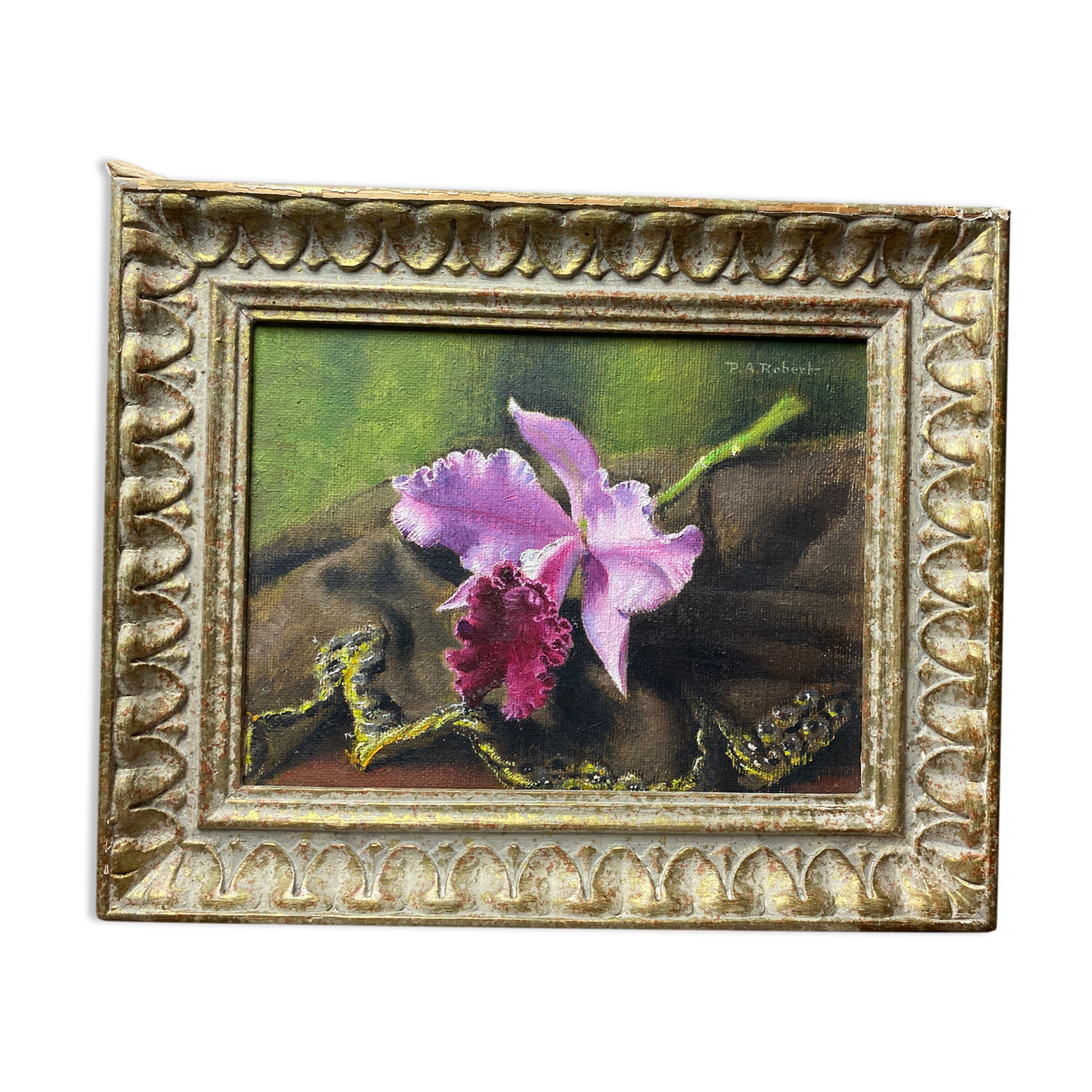 Oil on canvas signed "Catleya" old