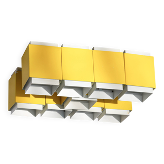 Set of 9 lacquered aluminum palffonier, Borèns, Sweden circa 1970