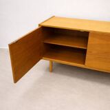 Mid-century modern Scandinavian style sideboard in warm wood veneer, 1960s–1970s