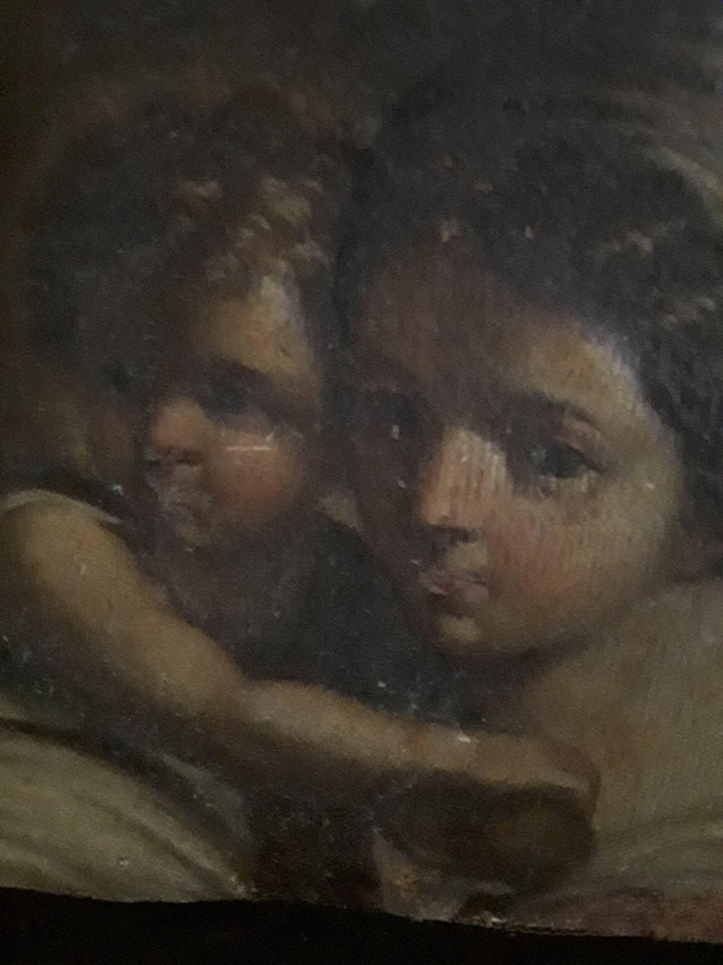 Oil on cardboard 18th century