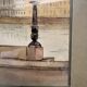 Ancien Aquarelle Bâtiment Historique Russie Saint Pétersbourg 1991