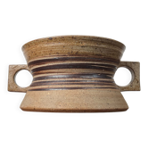 Bol de poterie d'atelier danois moderne du milieu du siècle par Tue Poulsen pour Tue Keramik, années 1960