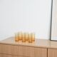 Set of amber glasses, Italian design, 1970s, manufactured in Italy