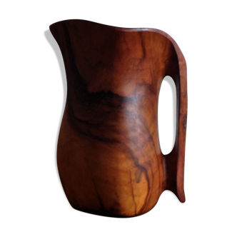 Olive wood 1960 pitcher