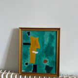 Painting painting with gilded frame, handmade, unique piece