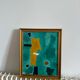 Painting painting with gilded frame, handmade, unique piece