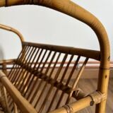 Rattan magazine rack