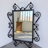Brutalist wrought iron mirror 1940