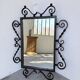 Brutalist wrought iron mirror 1940