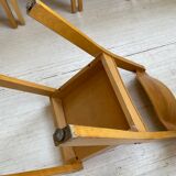 12 80s beech chairs