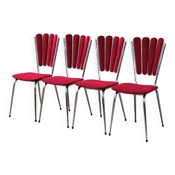 Lot de 4 chaises pétales