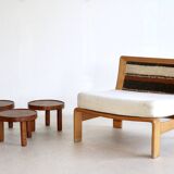 A set of three small round tables. Mado Jolain and René Legrand. France 1956