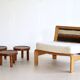 A set of three small round tables. Mado Jolain and René Legrand. France 1956.
